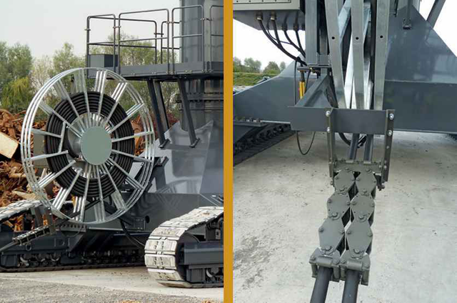 Carretel de cabo elétrico para manuseio 