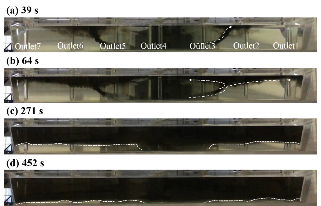 Trajet&oacute;ria de dispers&atilde;o de tinta no caso P3